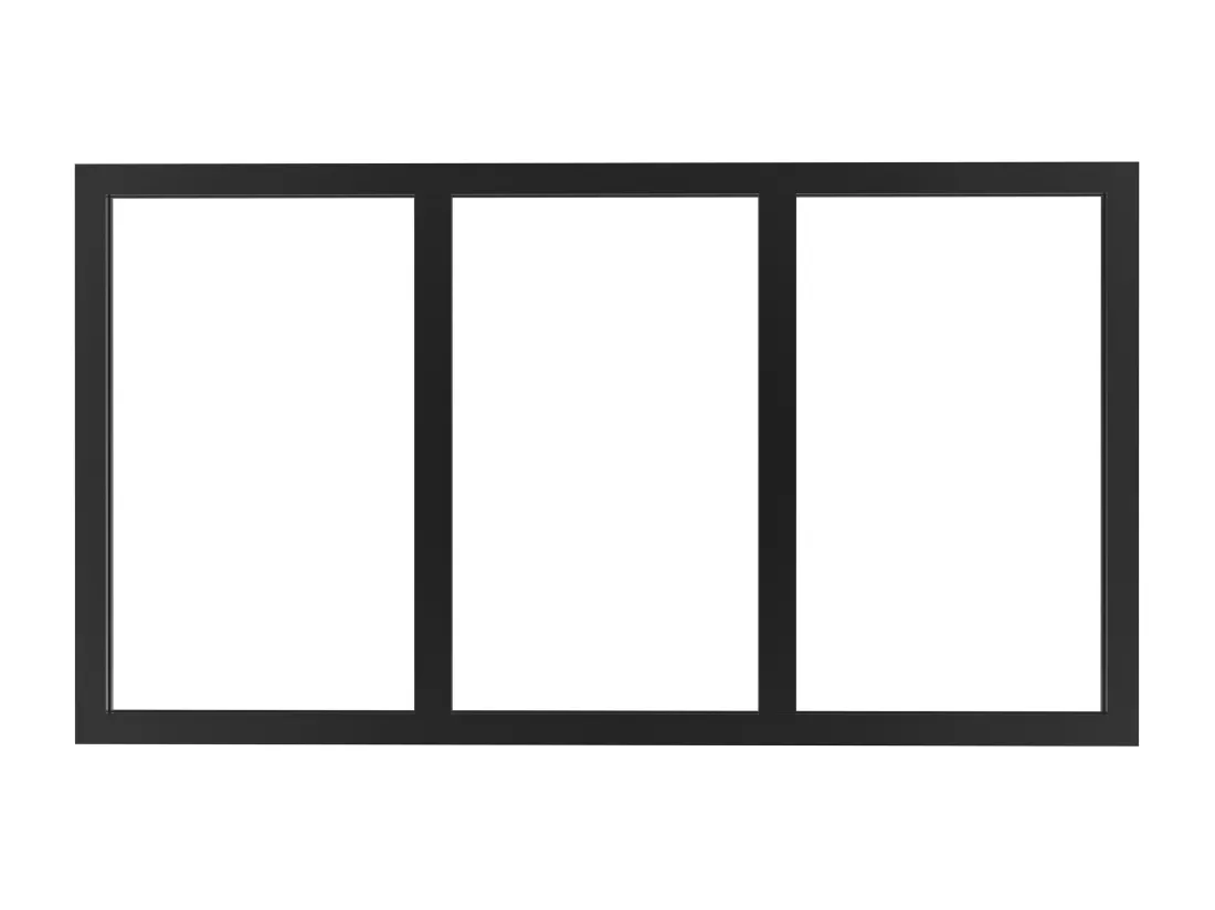 Imposte atelier en aluminium thermolaqué - L73 x H40cm - Noir - BAYVIEW