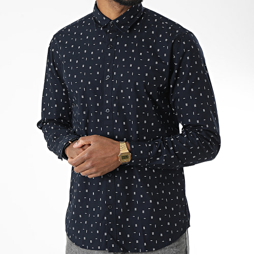 Chemise Manches Longues 102EE2F313 Bleu Marine