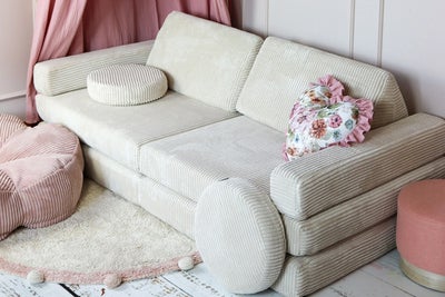 Shappy Play Byggbar Sofa 160x80 cm Cord, Vanilla