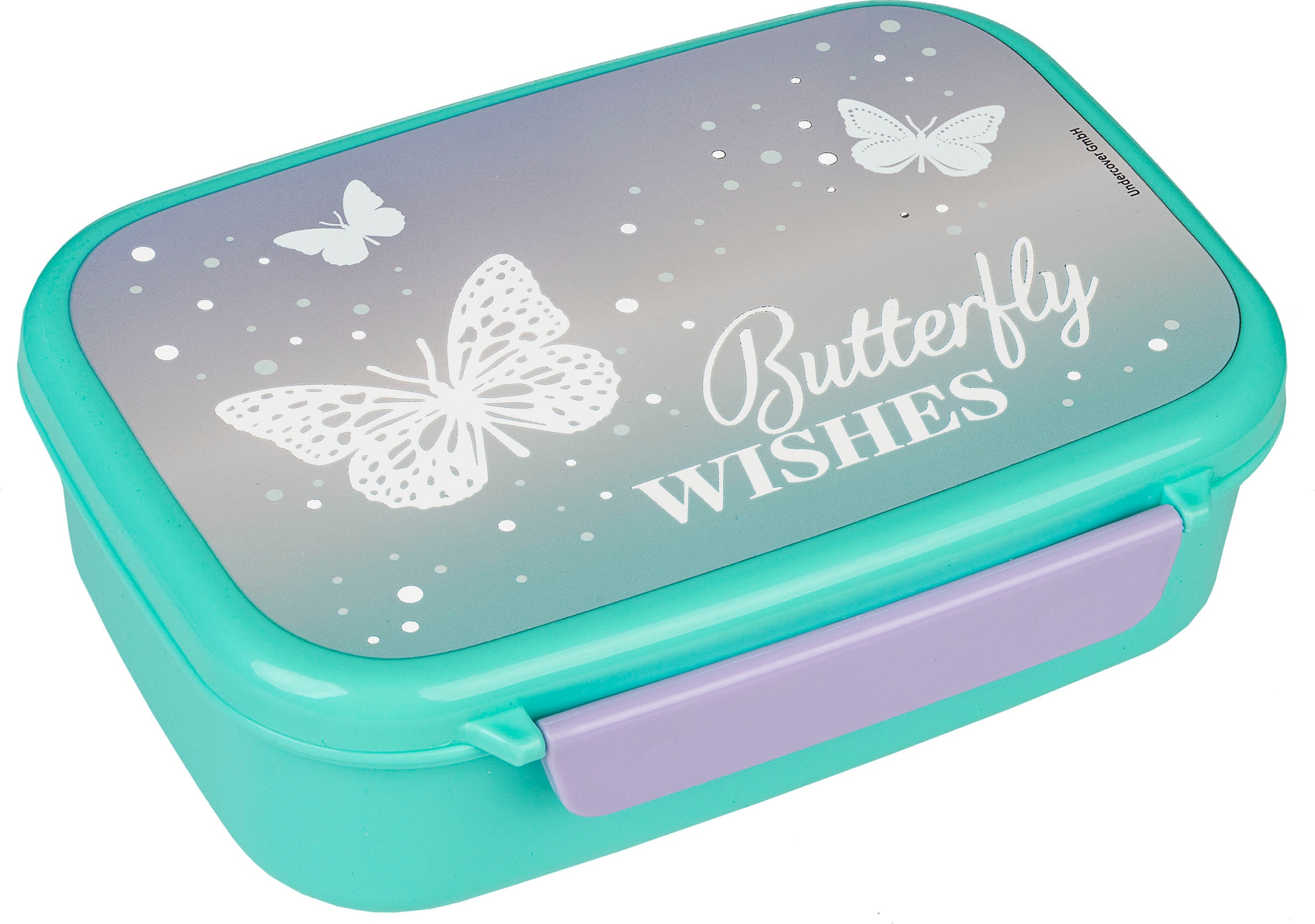 Scooli Lunchbox »Brotzeitdose & Trinkflasche, Butterfly Wishes« Set, 2 Stk. tlg. mit Trinkflasche