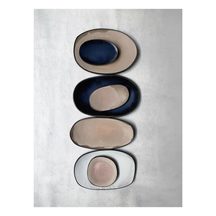 Hana Karim Assiette ovale en céramique | Blanc