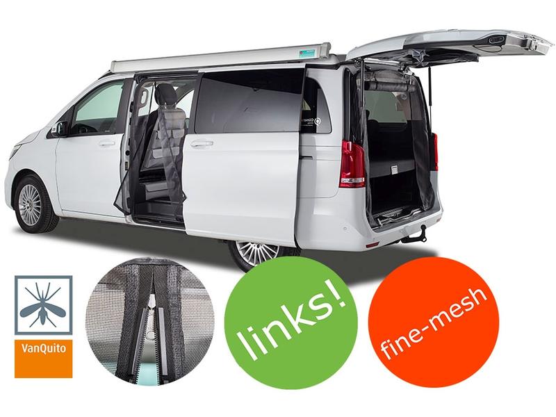 Van Quito Schiebetürenmoskitonetz, Magnet RV, links Mercede Schiebetürenmoskitonetz für Mercedes Benz V-Klasse (ab 2014) / Vito (ab 2014)
