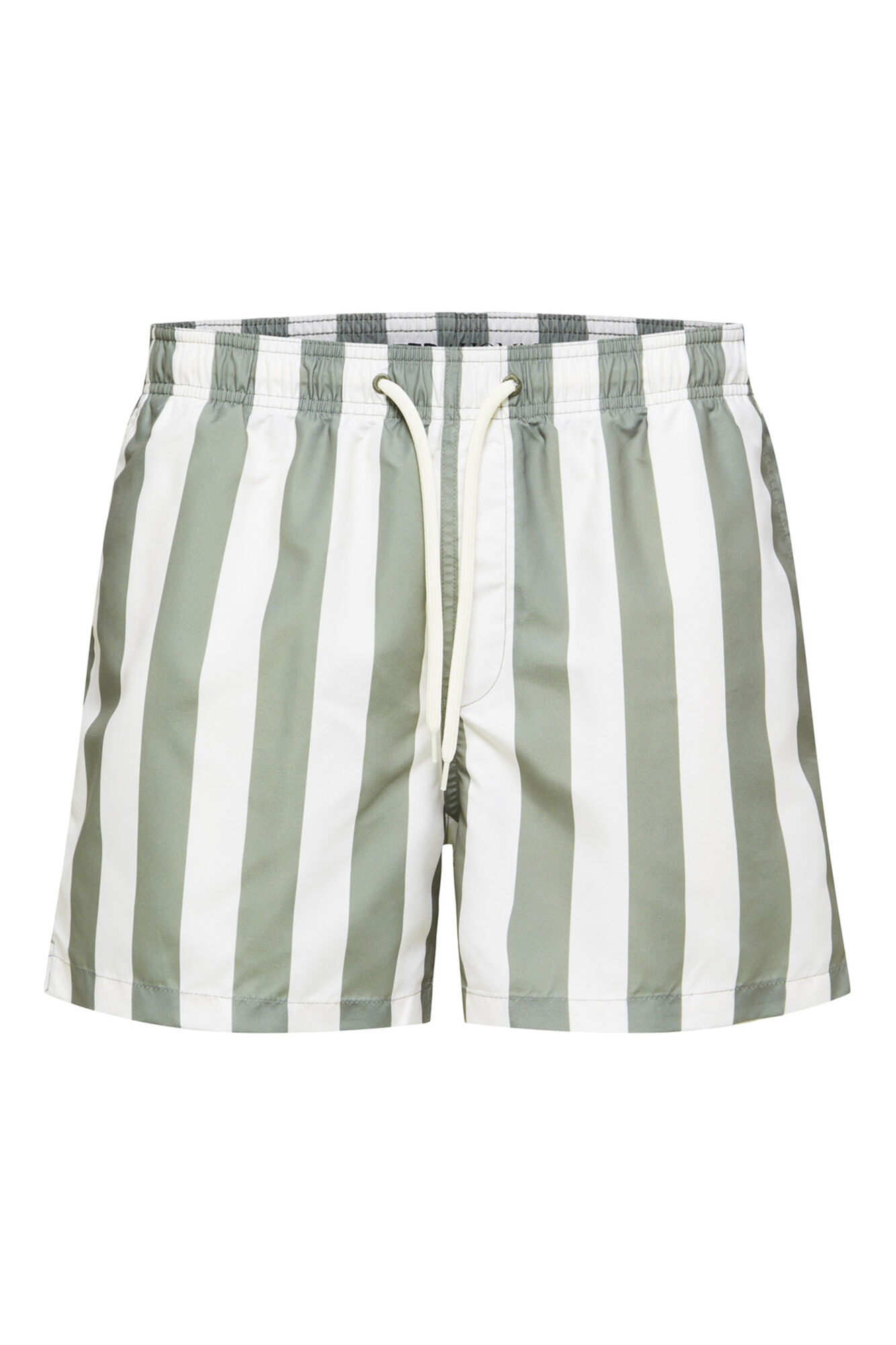 Bañador estampado com cintura elástica. - Branco