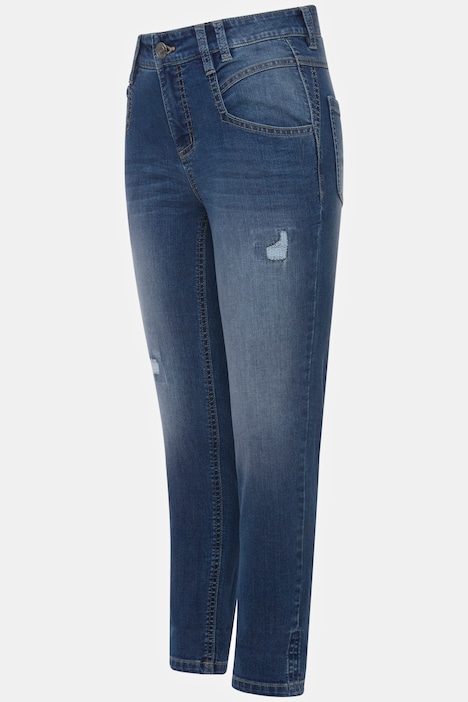 7/8-Jeans, Slim Fit, Destroy Look, 5-Pocket