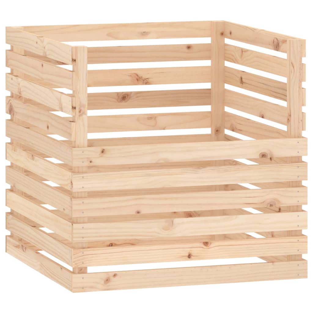 Composteur 80x80x78 cm bois massif de pin