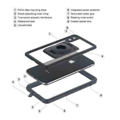 Coque de protection Tigra Sport Fitclic Neo étanche pour iPhone X/XS