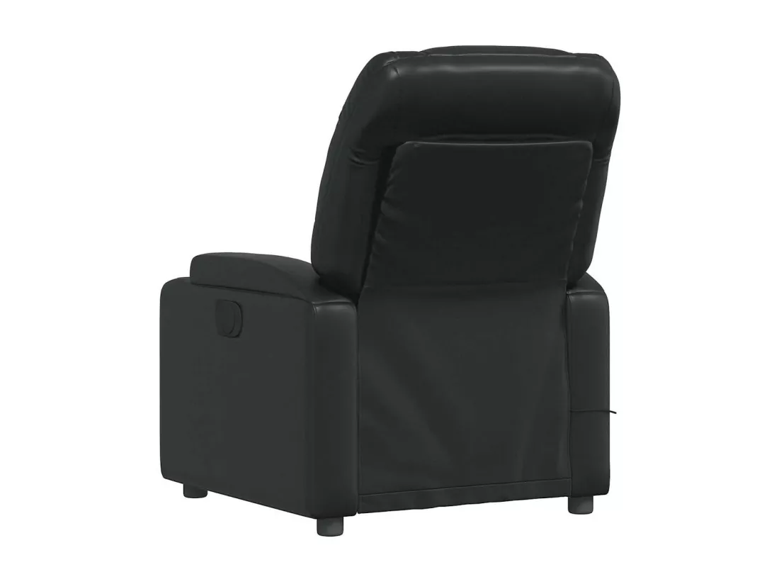Fauteuil de massage inclinable Noir Similicuir