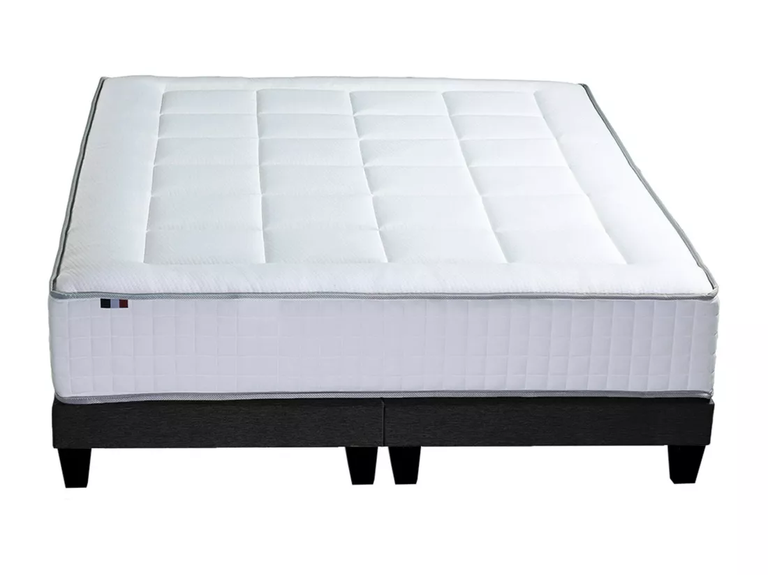 Ensemble matelas mémoire de forme BELLAGIO 2 et sommier déco Dimensions - 2x90 x 200 cm