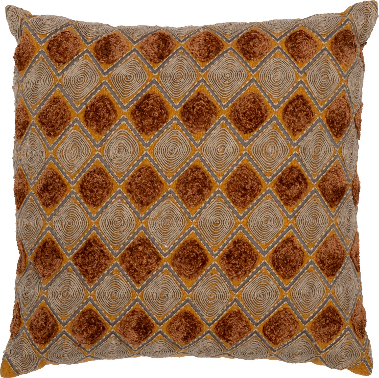 Intratuin sierkussen Moby bruin / oranje 45 x 45 cm