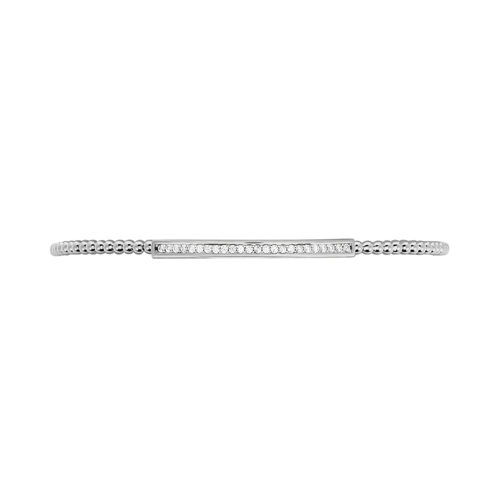 Bracelet Jonc Fuerza Argent Blanc Oxyde De Zirconium