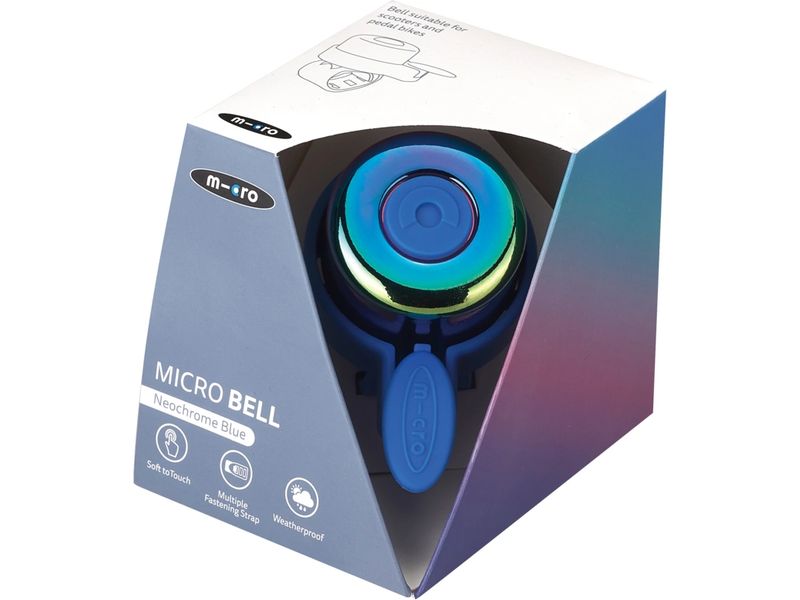Micro Mobility Fahrradklingel Bell Neochrome Blau Klingel für Kinderfahrrad