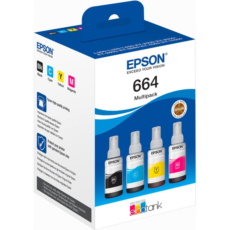 Pack 4 flacon encre 664 EPSON ecotank
