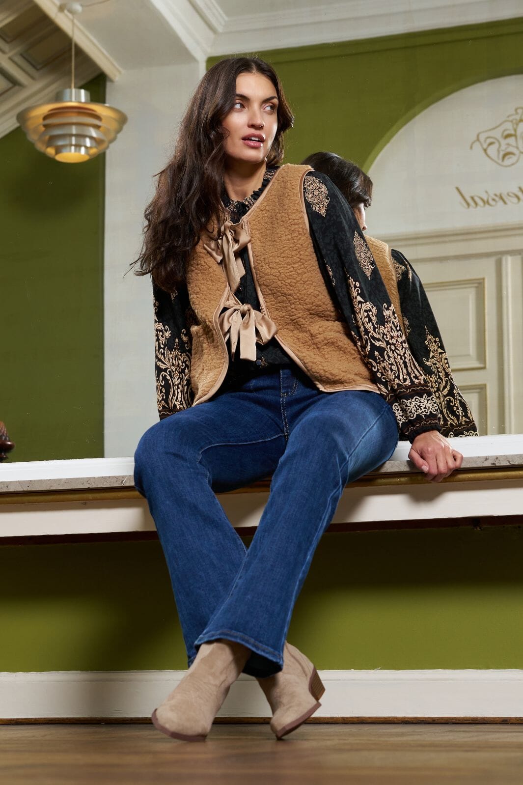 Marta Du Chateau Mdcgudrun Vest 24583 light camel 1