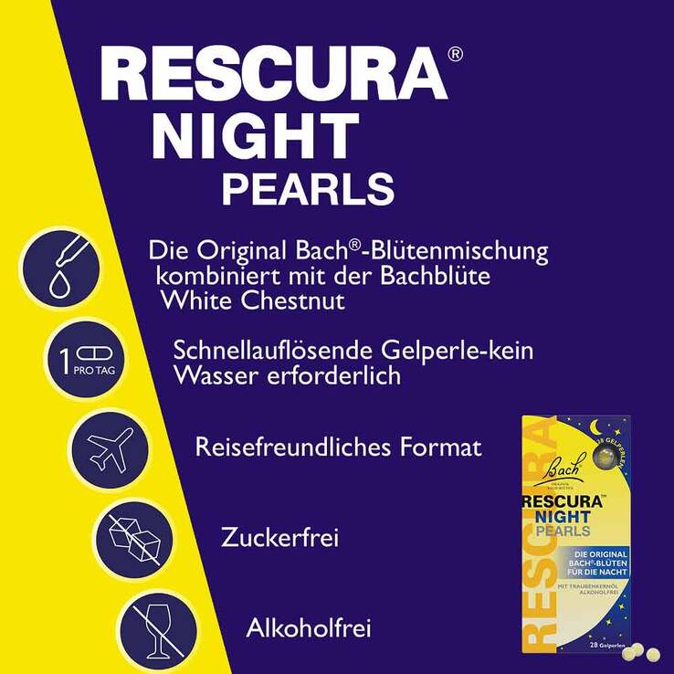 Bachblüten Original Rescura Night Pearls, 28 St