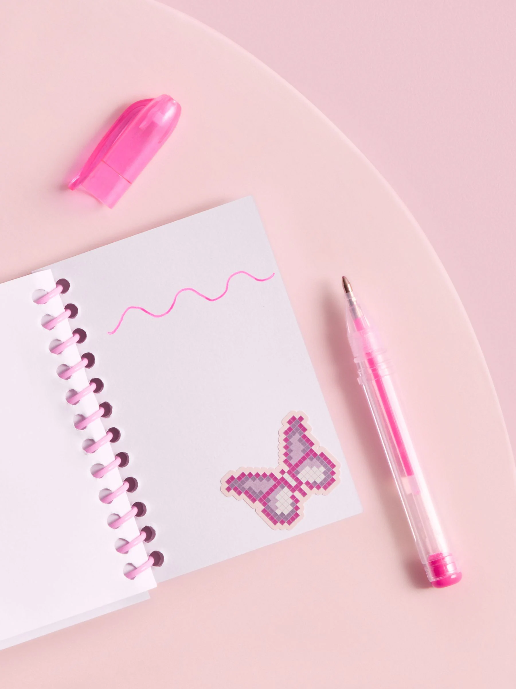 Imitatiebont mini-stationery set sleutelhanger tasbedeltje