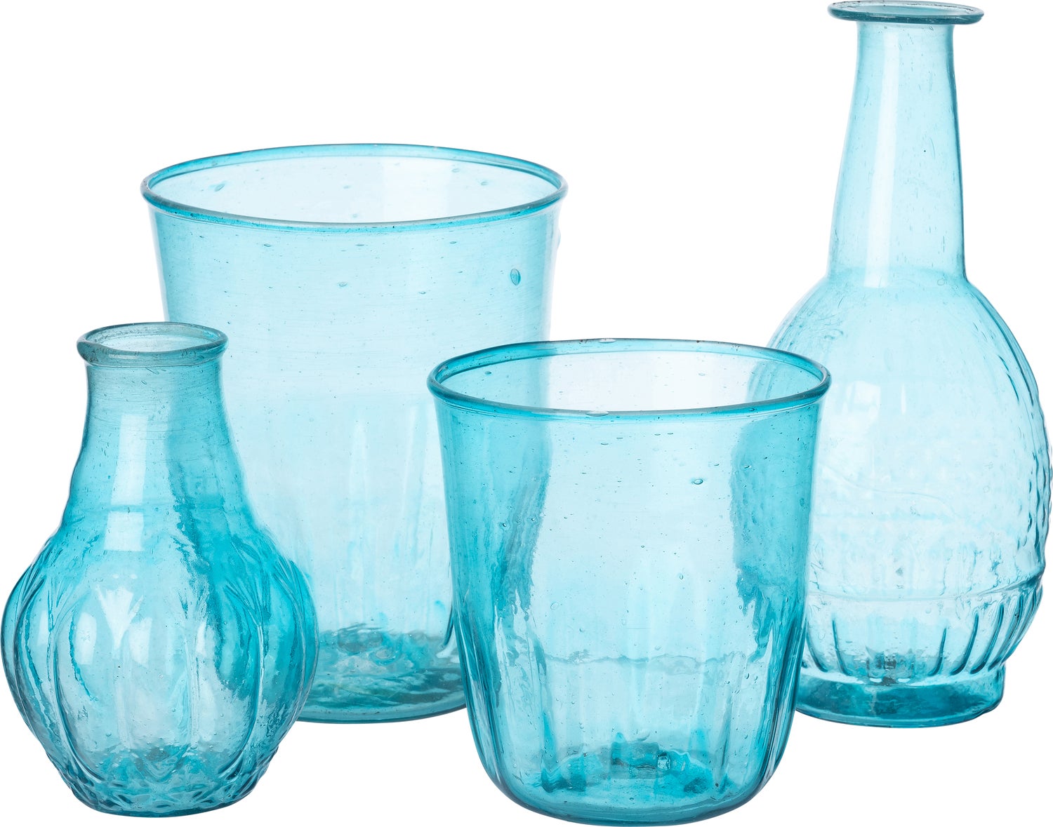 Intratuin vaas Zay blauw D 8,5 H 18 cm