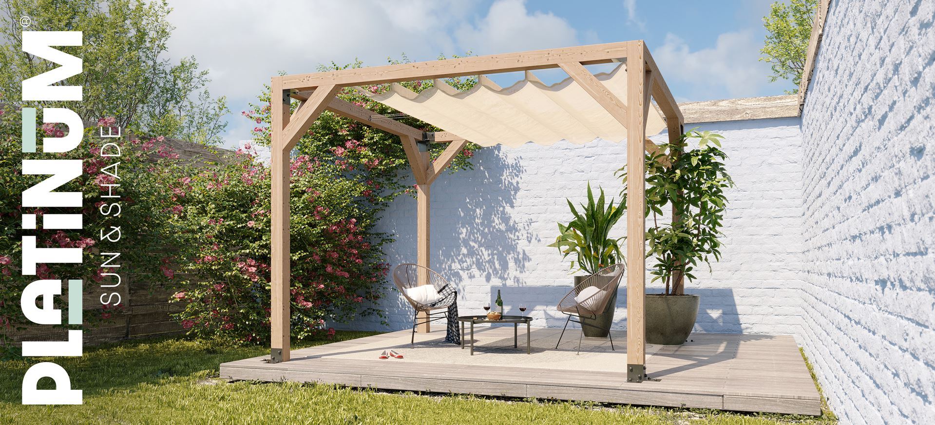 Platinum Sun & Shade Harmonica Schaduwdoek - B200xL500 cm - Greige -
