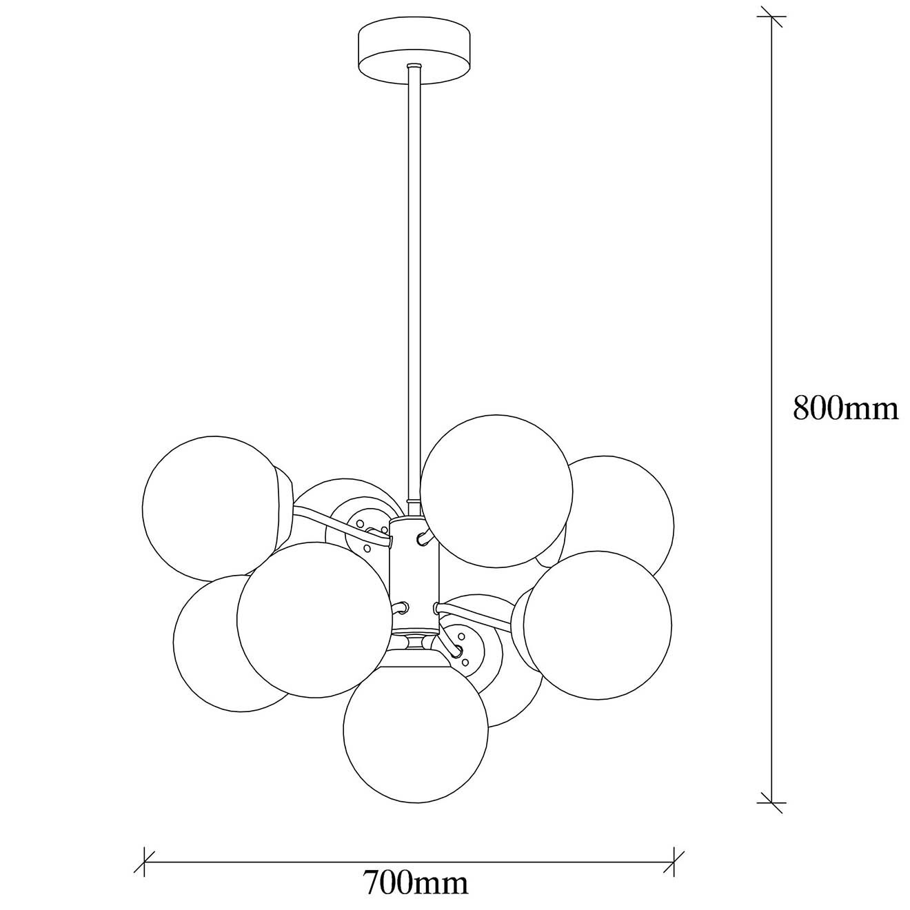 Opviq Lustre Mudoni blanc - 70x80 cm