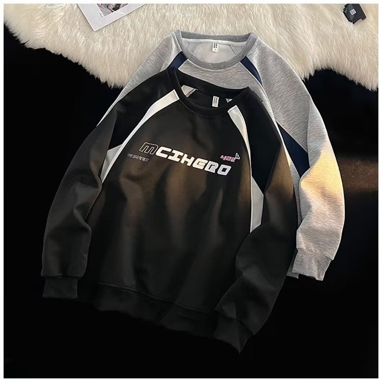 Mimiyox - Sweatshirt met raglanmouwen en ronde hals en letters