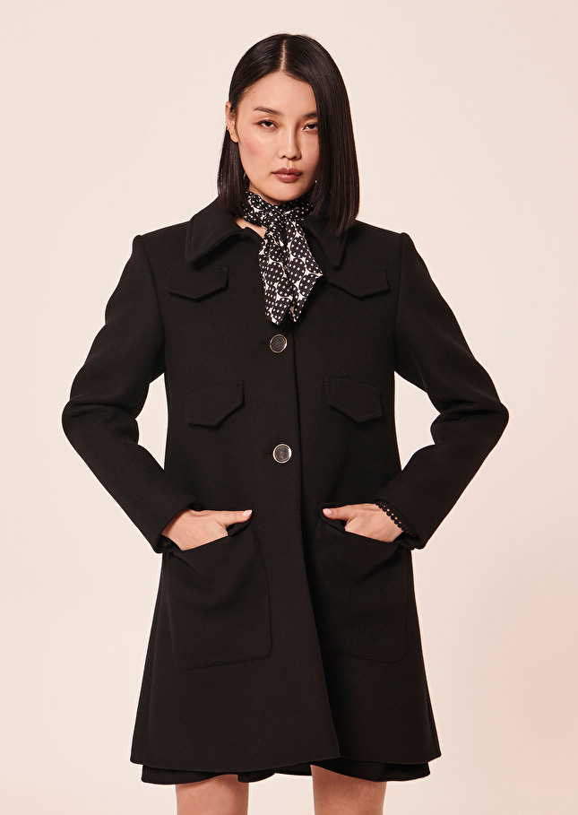 Manteau Marinnoir en drap caban