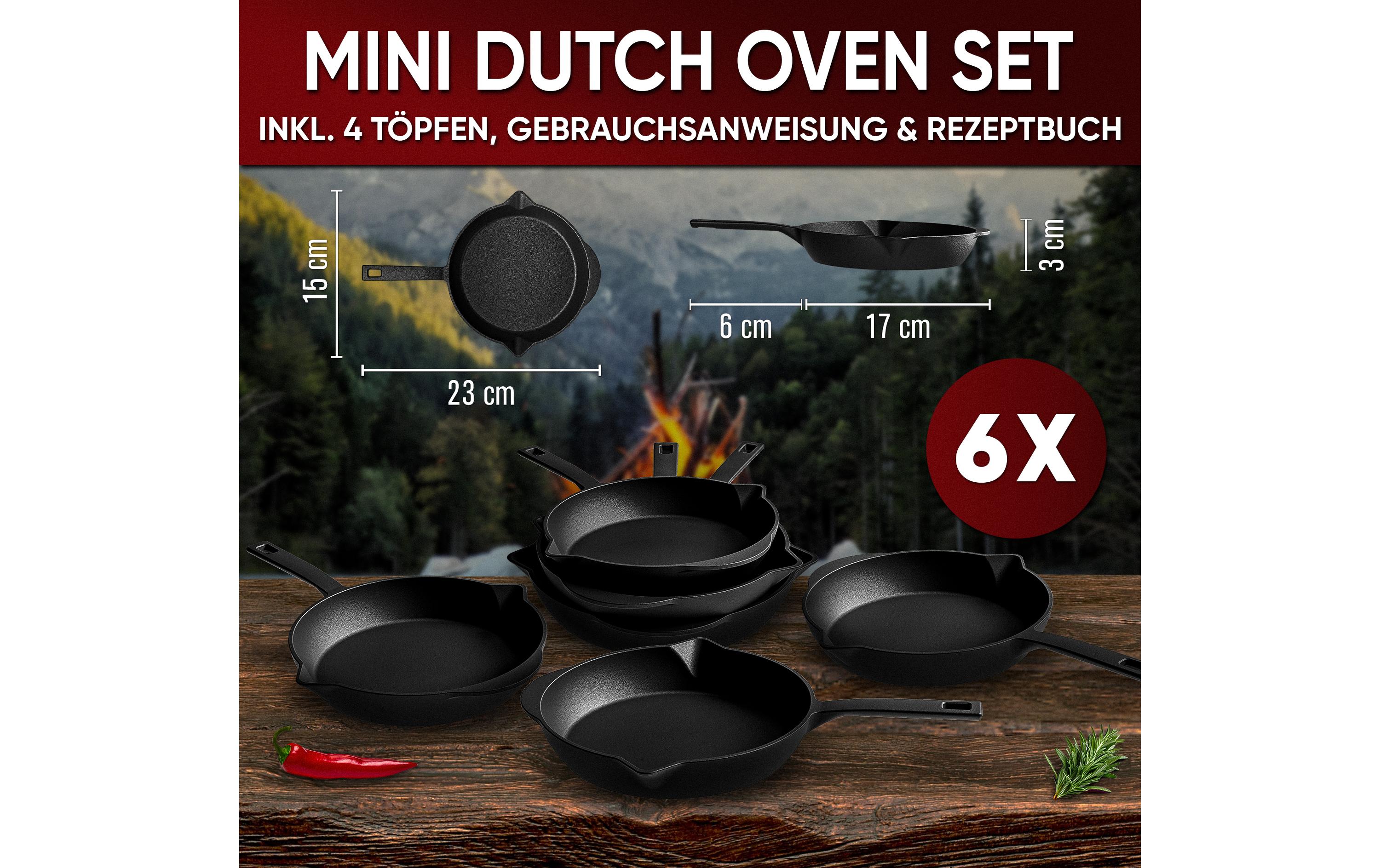 Mini Bratpfanne 6er SetSet aus 6 kleinen Bratpfannen