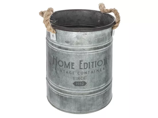 Seau Métal Collection x 2 Gris - ATMOSPHERA
