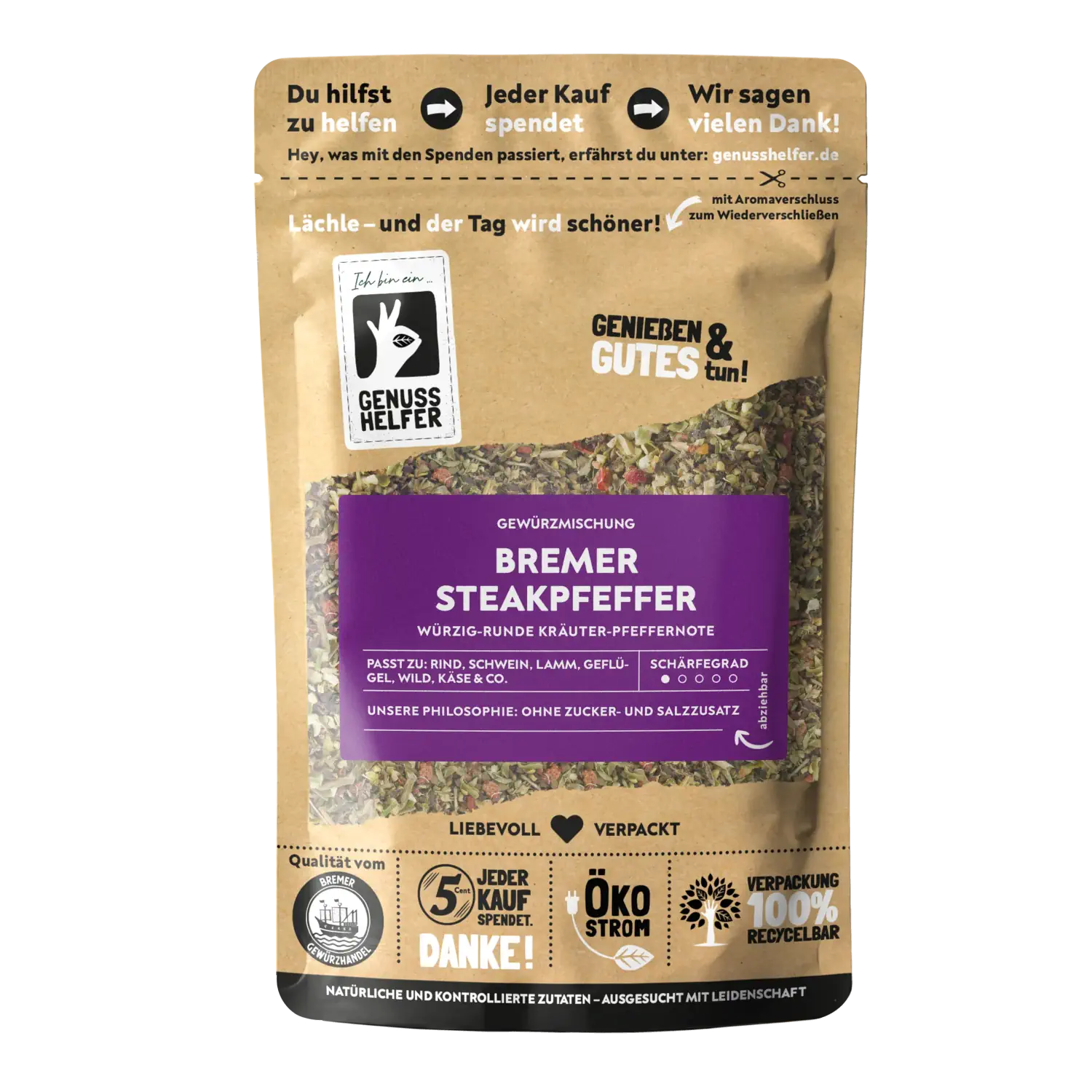 Bremer Steakpfeffer, geschrotet, 10er Pack