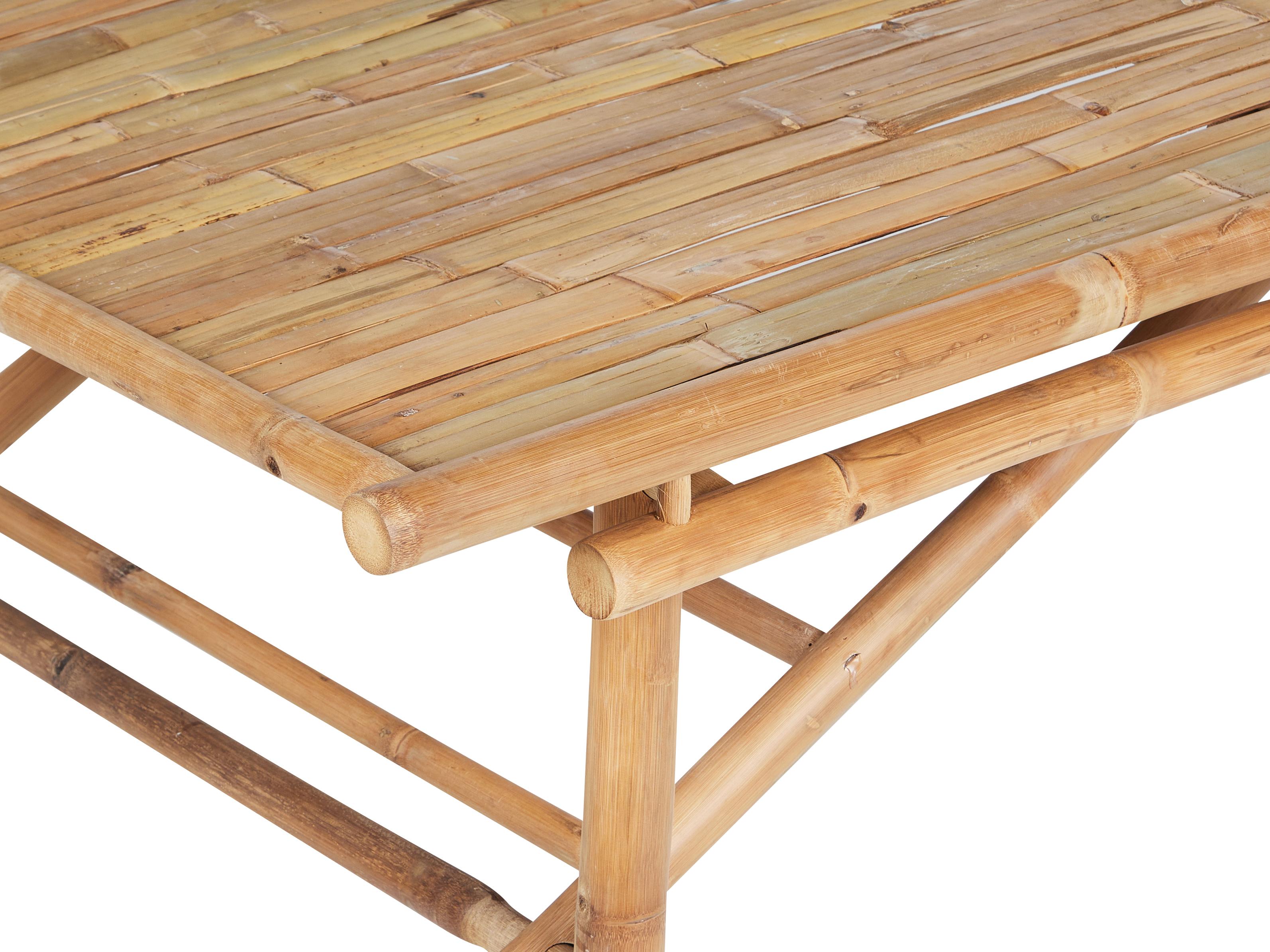 Tuin eettafel TINDARI 180 cm 90 cm Bamboehout Lichtbruin