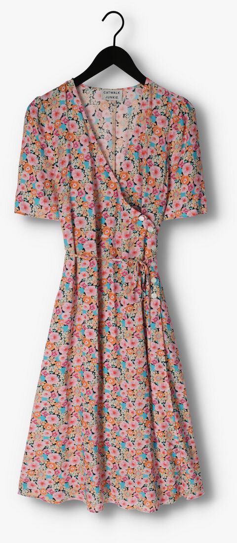 CATWALK JUNKIE oranje catwalk junkie midi jurk dr orange blossom wrap