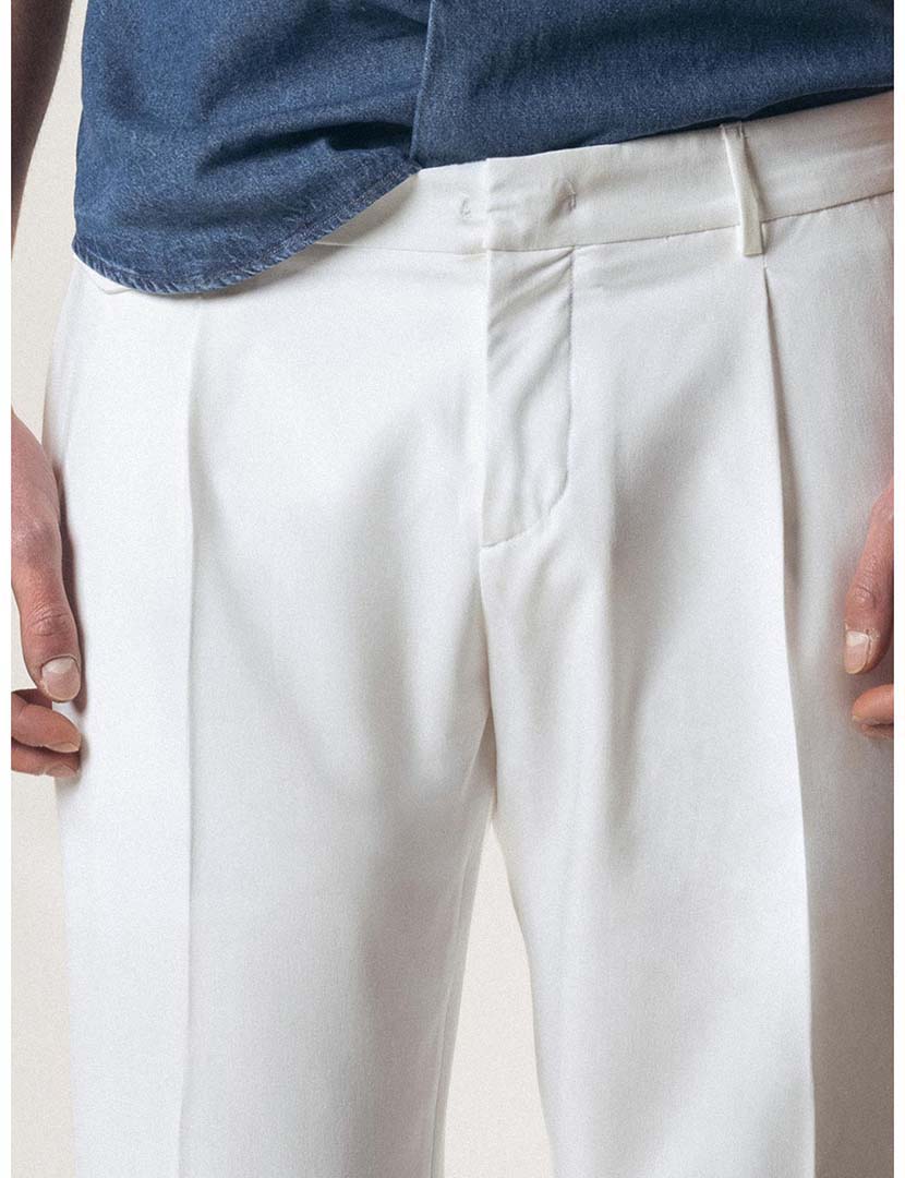 Men's Delhi White Trousers