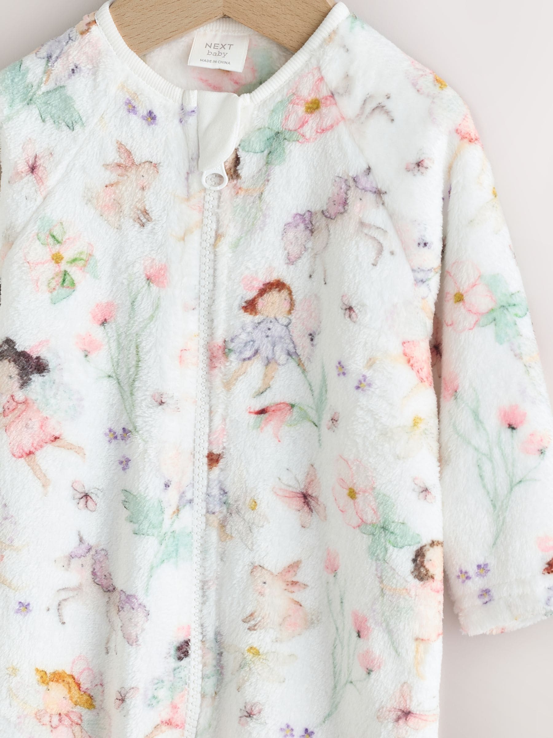 Crème - Fleece babypyjama
