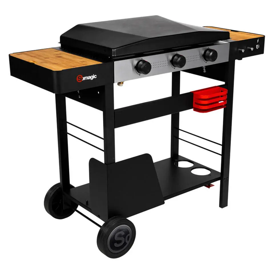 Somagic Plancha - Zwart - 112.5 x 47.5 x 88.5cm