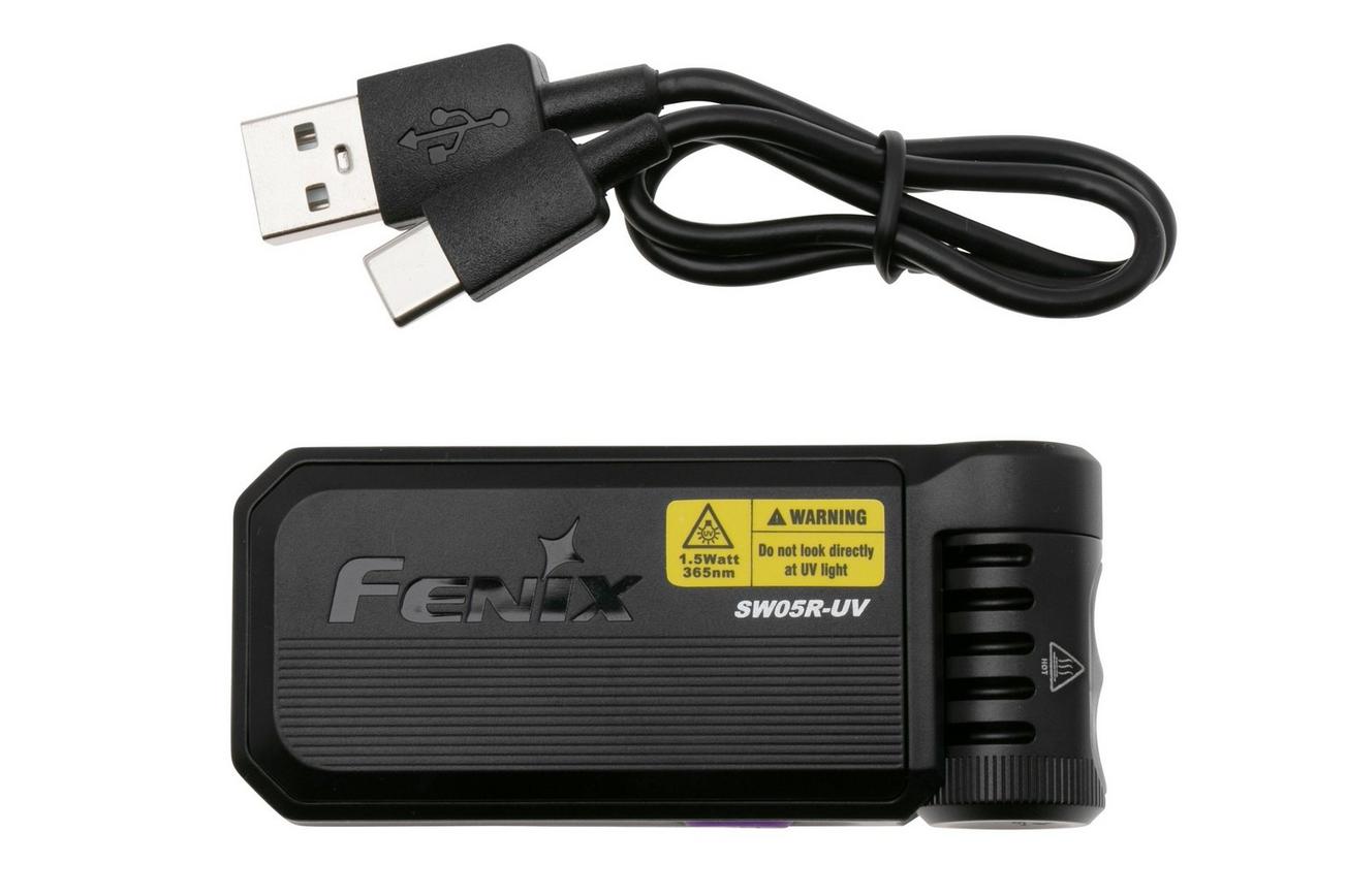 Fenix SW05R-UV Clip-on zaklamp, 150 lumen