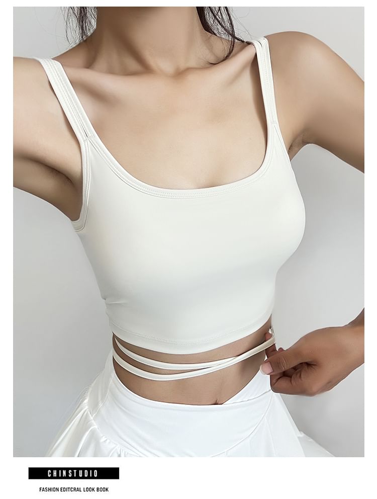 Engiko - Sport Plain Crop Camisole Top