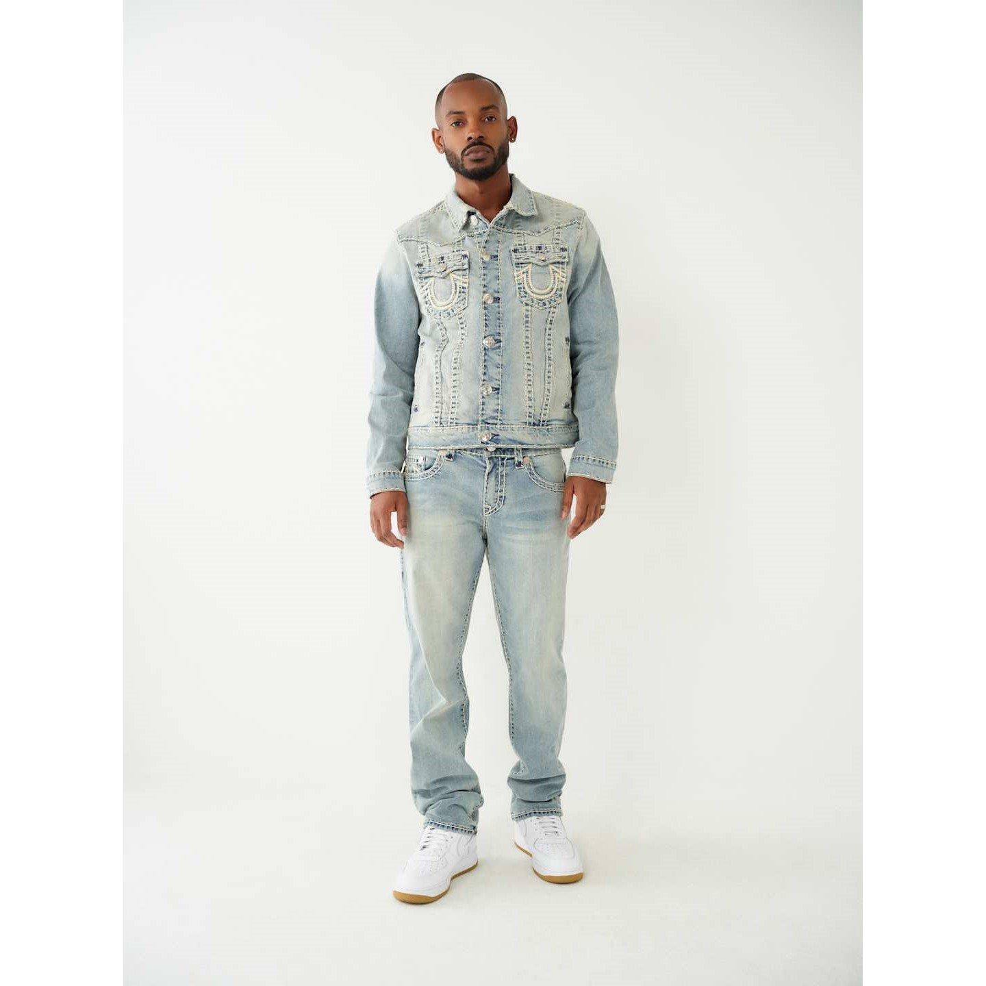 True Religion TR Super T Rope Stitch Straight Jeans Mens