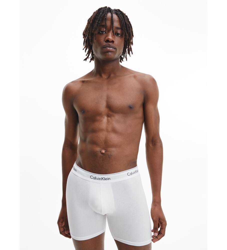 Pacote com 3 cuecas boxer compridas Calvin Klein