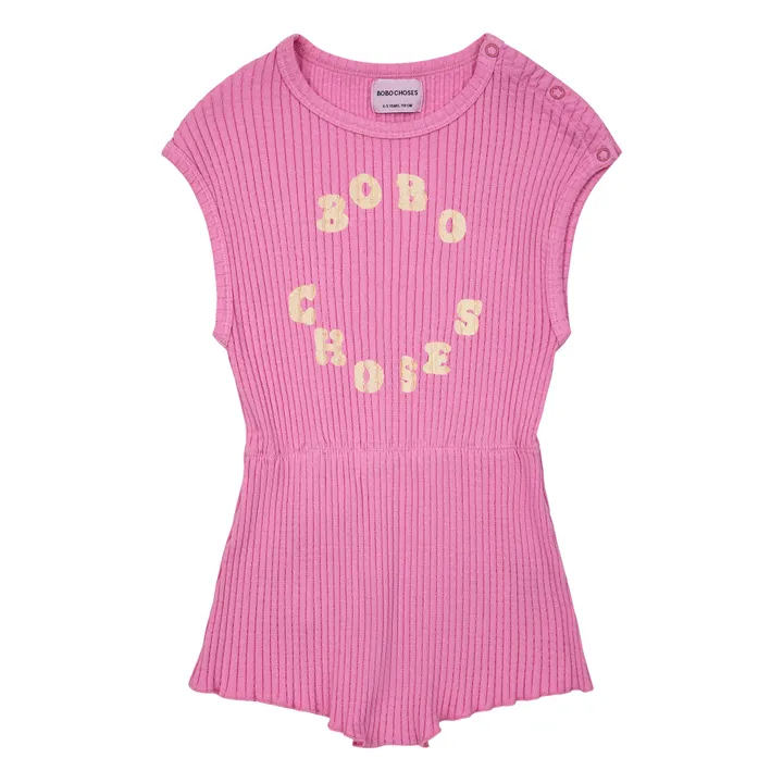 Bobo Choses Combishort Coton Bio Circle | Rose