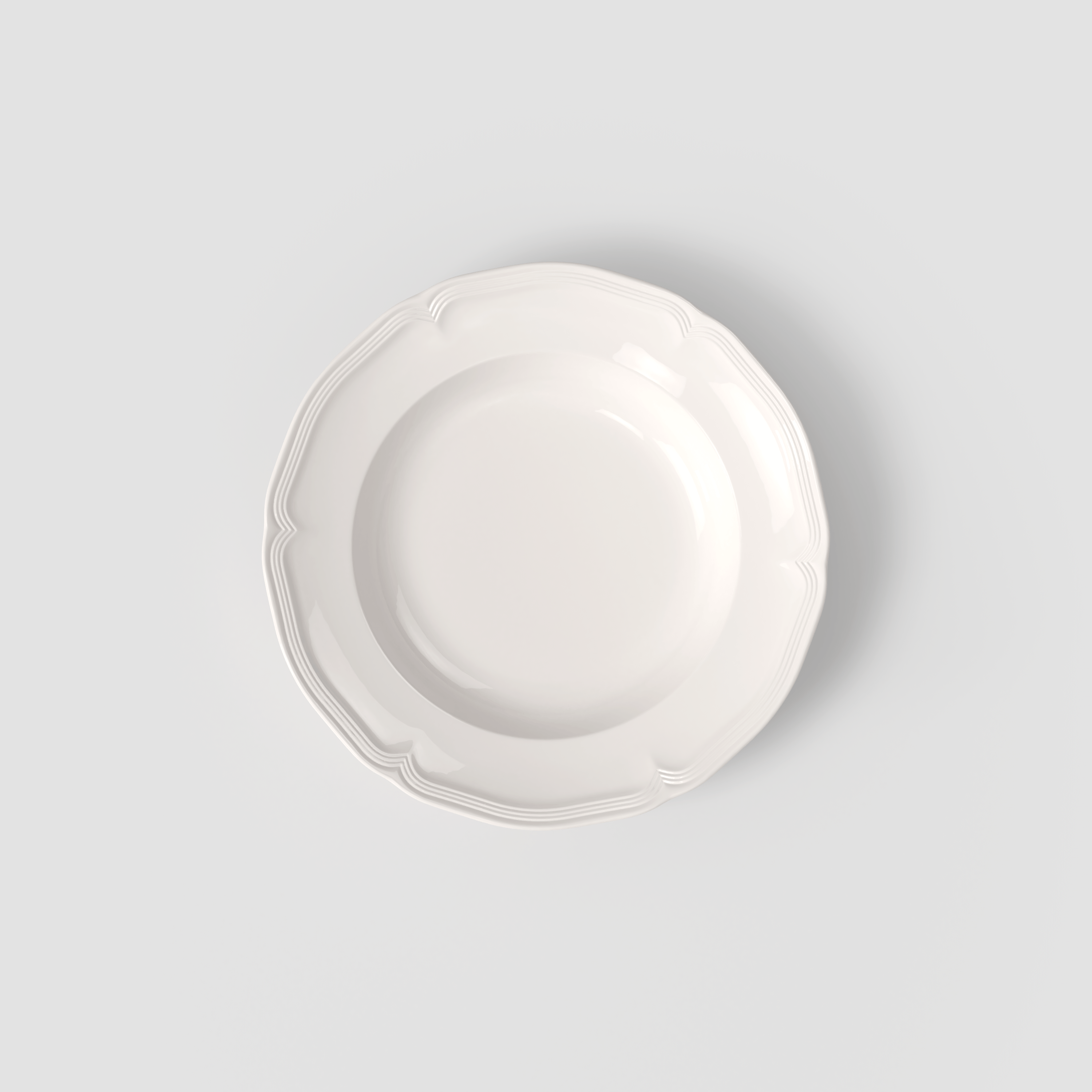 Manoir Soup bowl White, 9'', Premium Porcelain