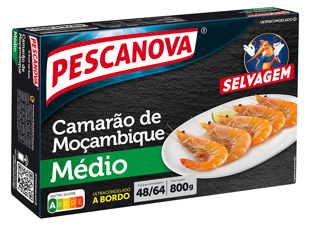 CAMARÃO PESCANOVA MOÇAMBIQUE MÉDIO 48-64 800G