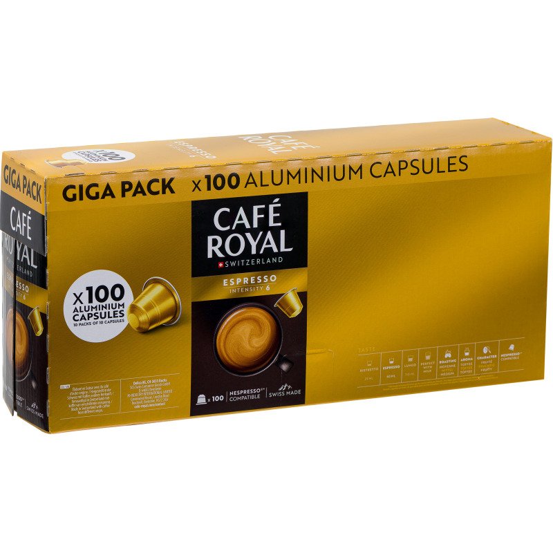 Capsules de café Café Royal Espresso - Boîte de 100