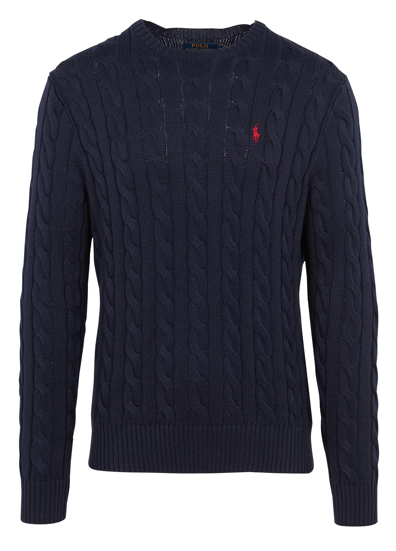 Pull col rond regular-fit en coton | Bleu
