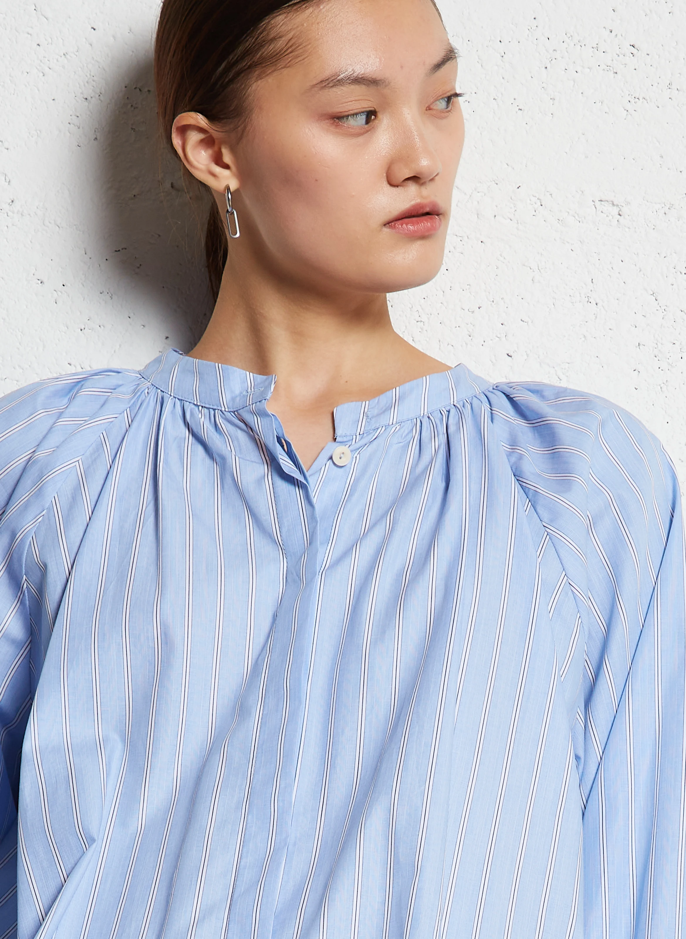 JEFF - Chemise ample imprimée en coton | Bleu