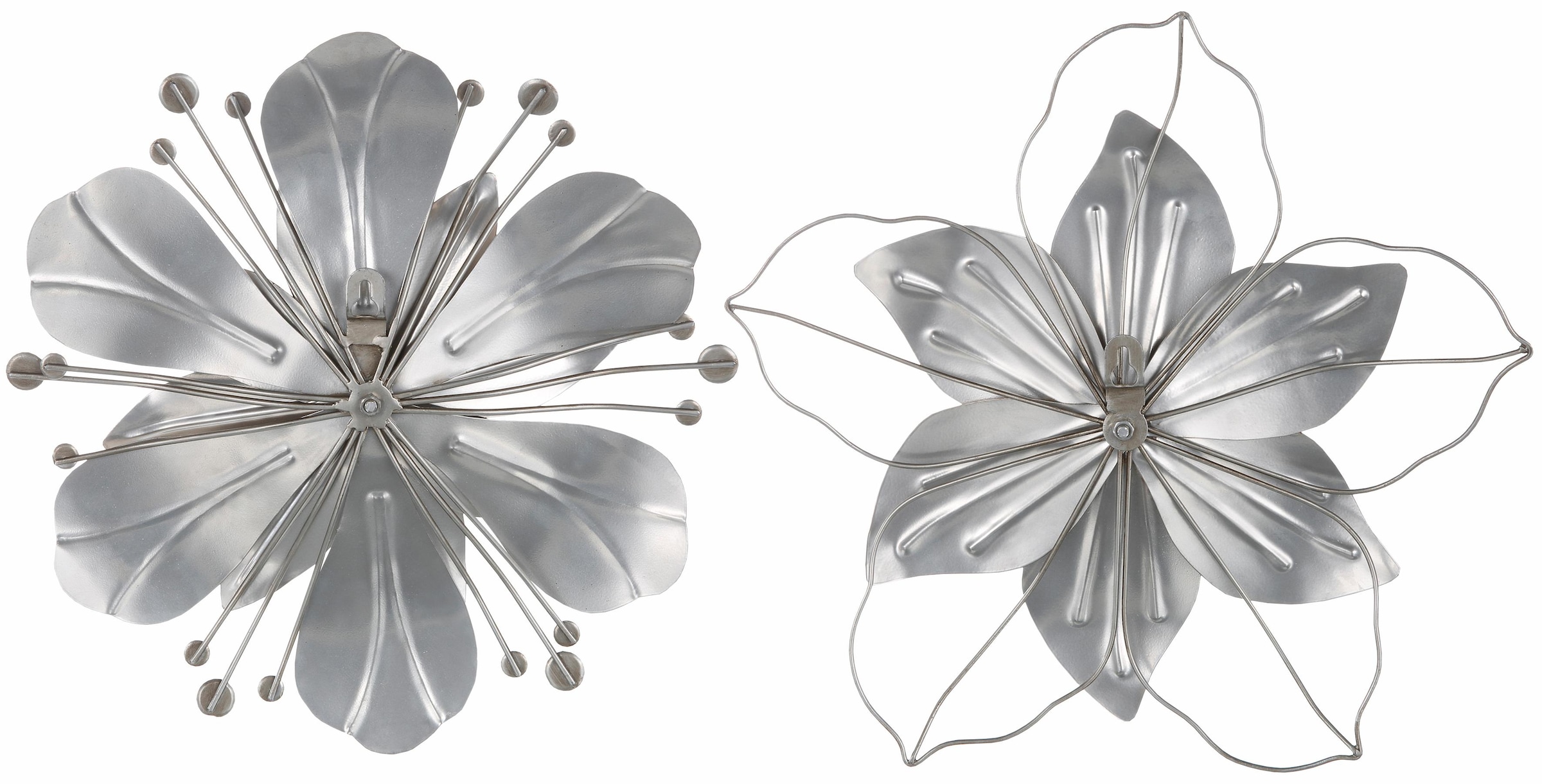 Home affaire Wanddekoobjekt »Blume« Wanddeko, aus Metall, mit Perlmutt Verzierung