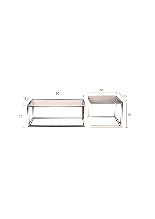 Dutchbone Boli salontafel set van 2