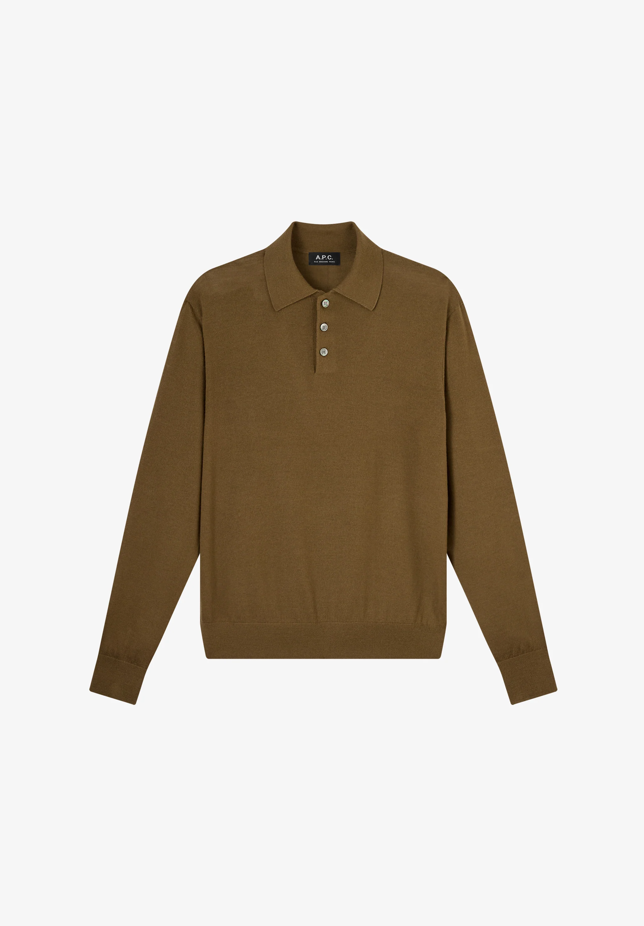 Polo en laine. - Kaki