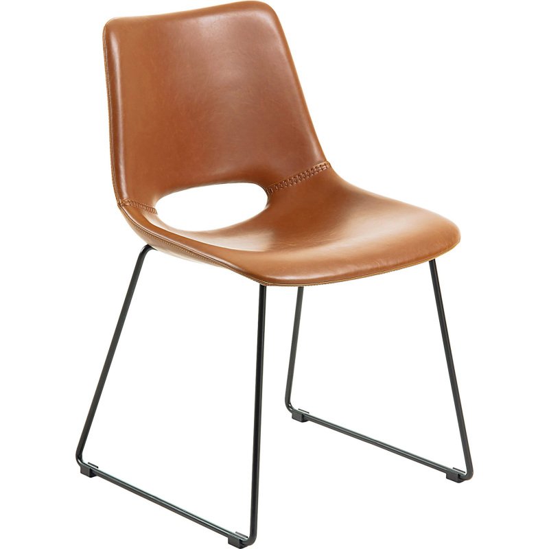 Chaise Zahara pieds en acier finition noire