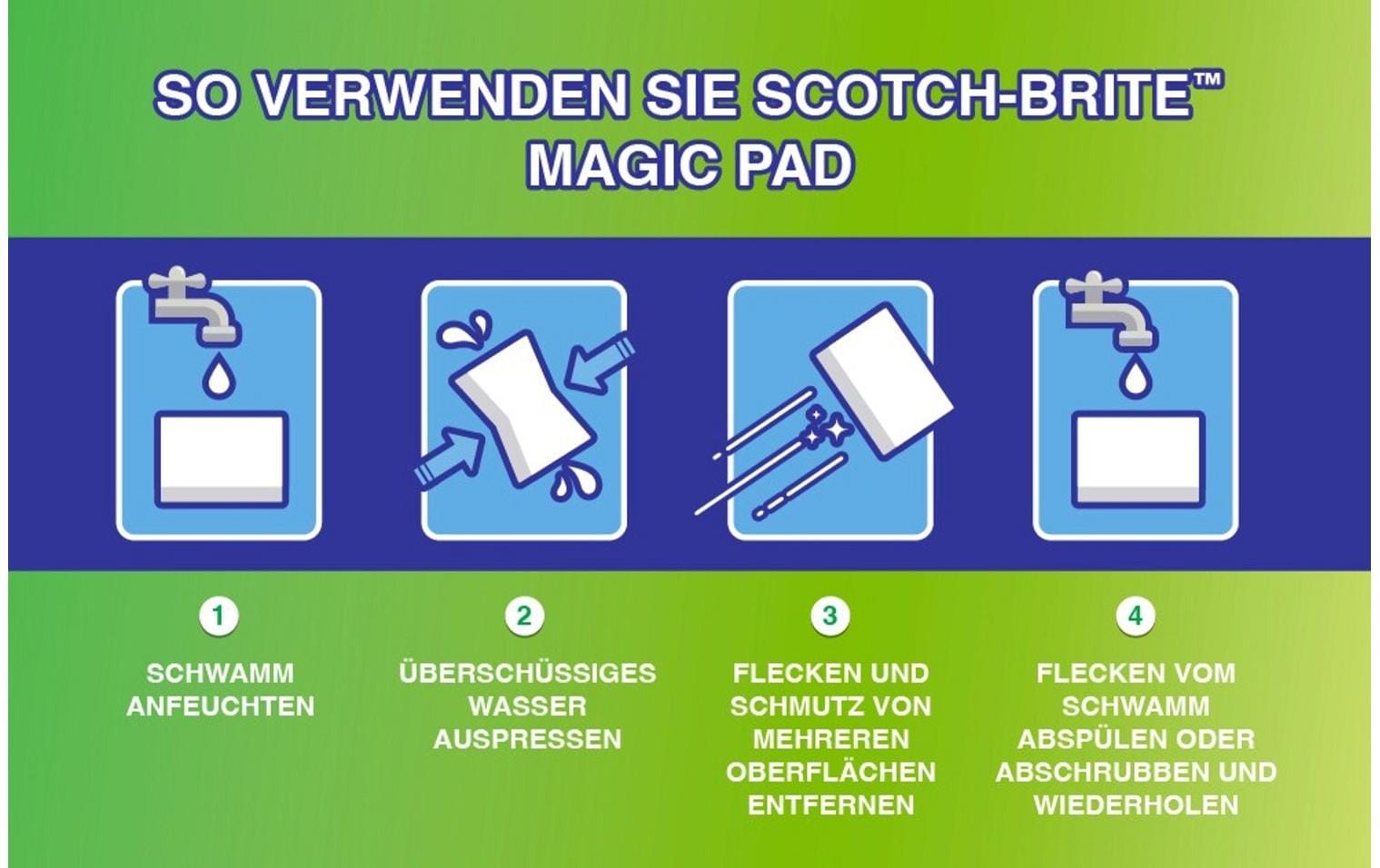 Flecken-Radierer 3M Magic Pad Weiss, 12 StückReinigungsschwamm