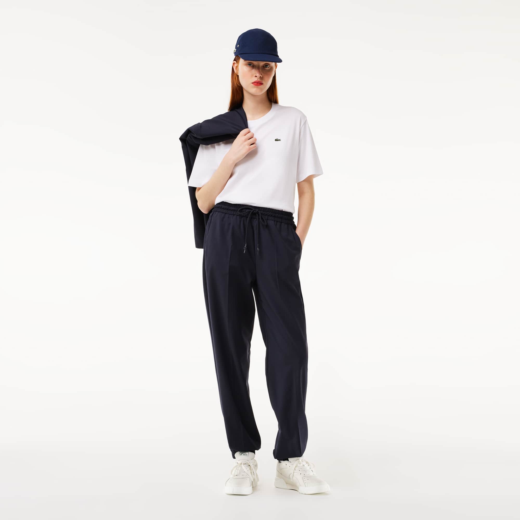 T-shirt relaxed fit en jersey de coton pima léger T-Shirts - Blanc - Lacoste - Femme