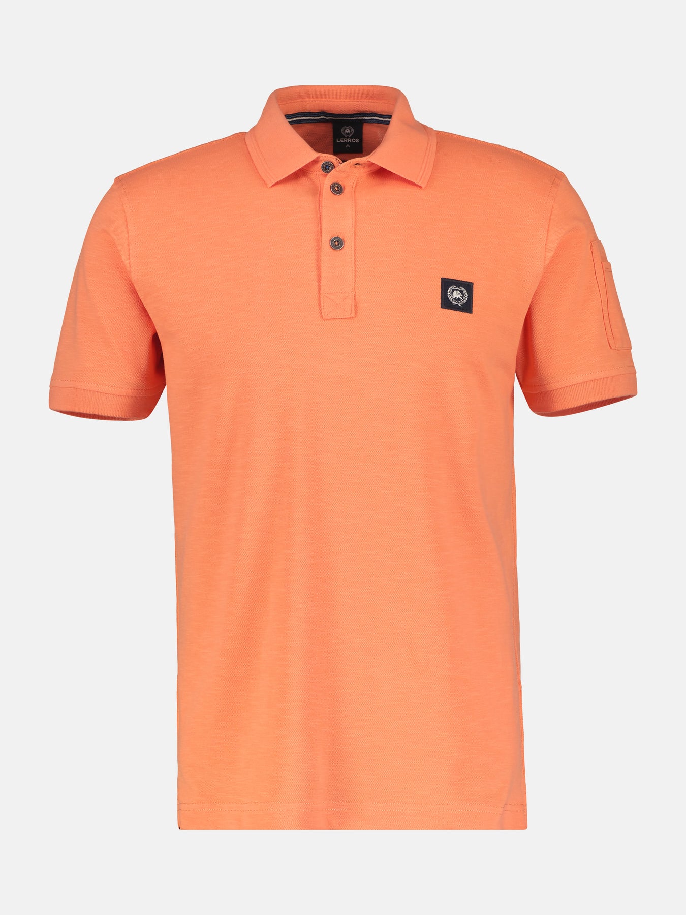 Unifarbenes gewaschenes Poloshirt mit Stretcheffekt