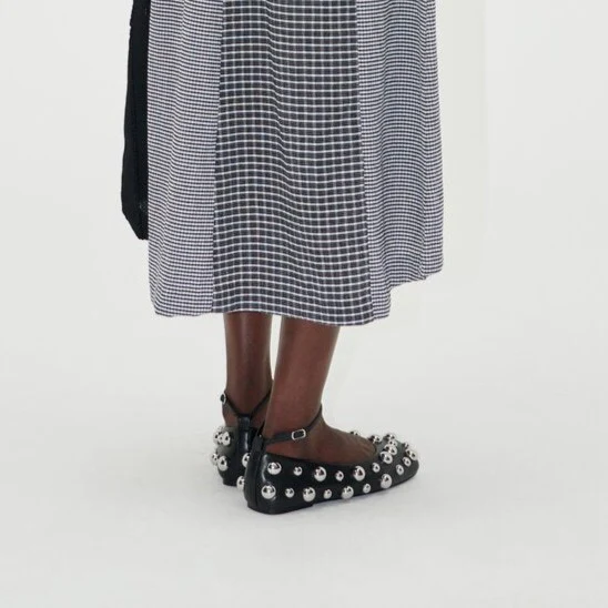 Stine Goya  Studded ballerinasko - sort